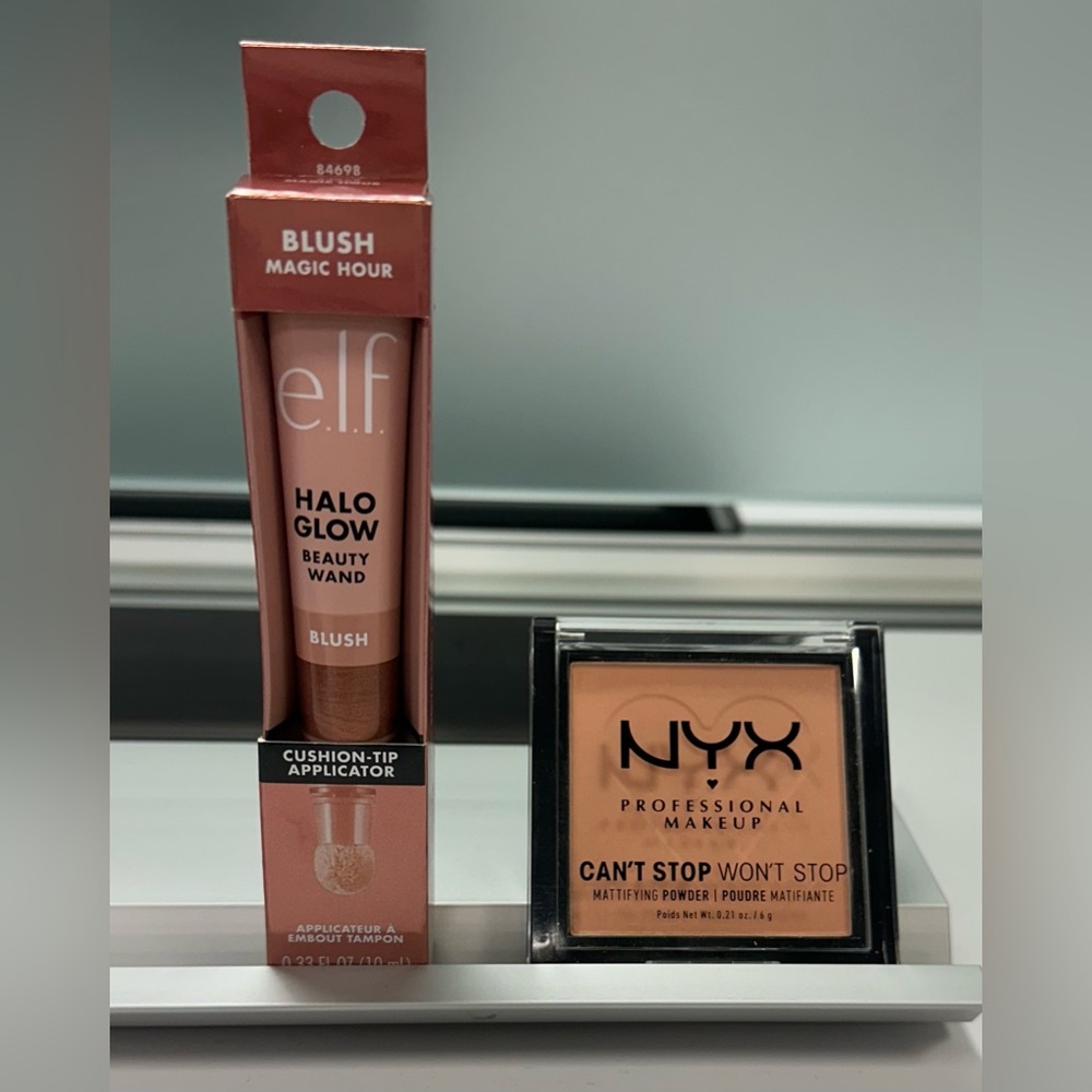 New Halo Glow Beauty Wand (Magic Hour) Blush & NYX Pro Makeup (Bright Peach)